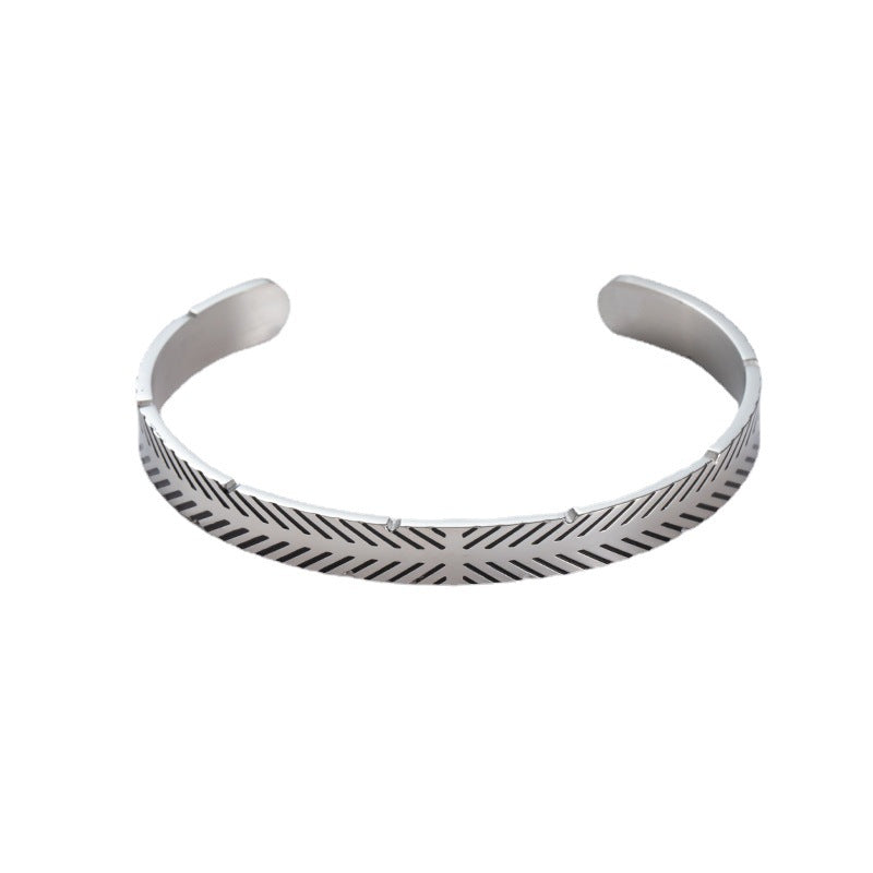 Wholesale Vintage Distressed Stainless Steel Bracelet
